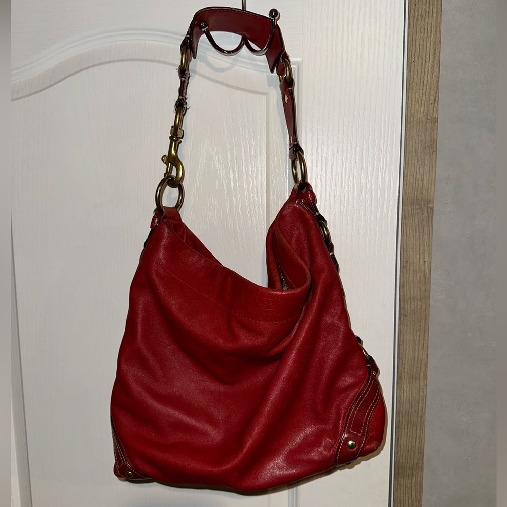 Red Coach Carly bag